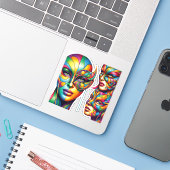 神秘の仮面 シール (ノートパソコンとiPhone)