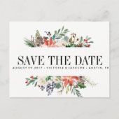 神秘の冬 | ウェディング セーブ・ザ・デート 案内ポストカード (正面)