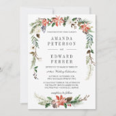 神秘の冬 | 花のウェディング 招待状 (正面)