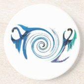 神秘の動物の青い竜 コースター (正面)