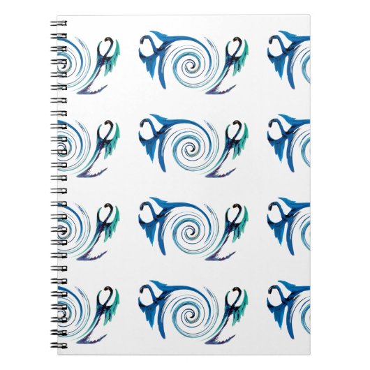 神秘の動物の青い竜 ノートブック (正面)