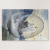 神秘の城へクジラの旅 ジグソーパズル (横)