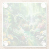 神秘の庭園のドラゴン ガラスコースター (裏面)