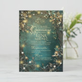 神秘の森のキンチャネラ エメラルドグリーン 招待状 (スタンド正面)