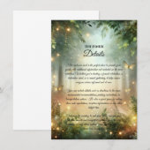 神秘の森の草原の魔法 招待状 (正面/裏面)