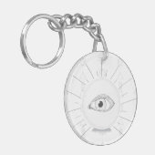 神秘の水晶玉 占い師の眼 フォーチュンテラー キーホルダー (正面左)