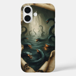 神秘の海の怪物 iPhone 16ケース