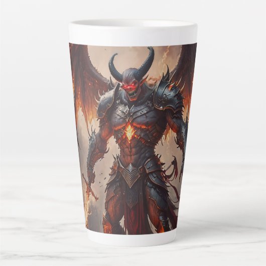 神秘の炎の悪魔 カフェラテマグ (正面)