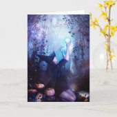 神秘の魔女 カード (黄色い花)