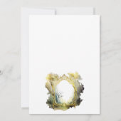 神秘の黄金の森へのポータル ウェディング 招待状 (裏面)