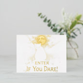 神秘の黒猫墓地カード 箔シーズンポストカード (立ち正面)