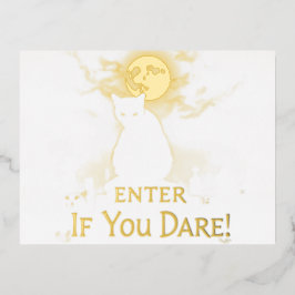 神秘の黒猫墓地カード 箔シーズンポストカード