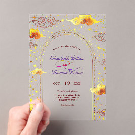 神秘エレガントの天結婚人 アクリル招待状