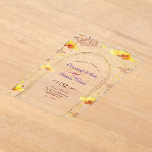 神秘エレガントの天結婚人 アクリル招待状 (レイダウン)