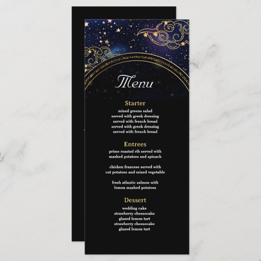 神秘エレガントの天結婚人 メニュー (正面/裏面)
