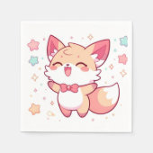 神秘キツネベビーシャワー スタンダードカクテルナプキン (正面)