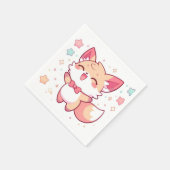 神秘キツネベビーシャワー スタンダードカクテルナプキン (角)