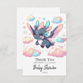 神秘ドラゴンベビーシャワー サンキューカード (正面/裏面)