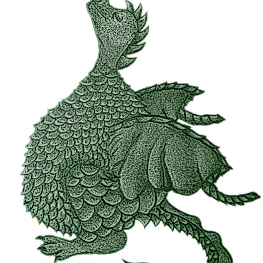 神秘ファンタジーの生き物かわいい緑の竜 ジグソーパズル