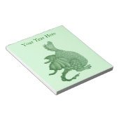 神秘ファンタジーの生き物かわいい緑の竜 ノートパッド (アングル)