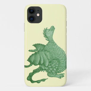 神秘ファンタジーの生き物かわいい緑の竜 iPhone 11 ケース