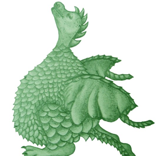 神秘ファンタジーの生き物かわいい緑の竜 Tシャツ