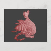 神秘ファンタジーの生き物かわいい赤い竜 ポストカード (正面)