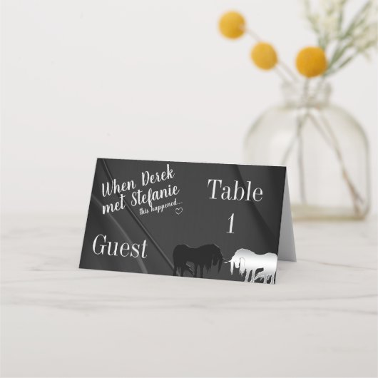 神秘ユニコーン結婚ズ（夫が出会った時） プレイスカード (正面)