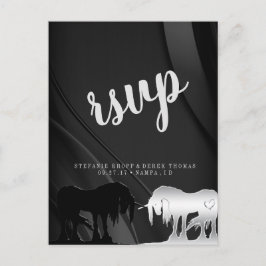 神秘ユニコーンRSVP （黒い渦巻き） ポストカード