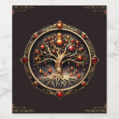 神秘主義の生命の黄金の木 ワインラベル (シングルラベル)