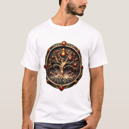 神秘主義の生命の黄金の木 Tシャツ