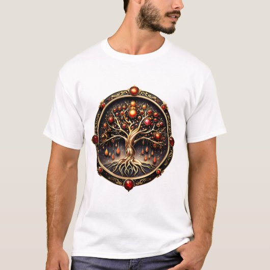 神秘主義の生命の黄金の木 Tシャツ (正面)