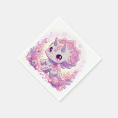 神秘威厳のある恐竜の赤ちゃんシャワー スタンダードカクテルナプキン (角)