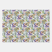 神秘的おもしろいな暗いファンタジー眼球の水色 ラッピングペーパーシート (正面3)