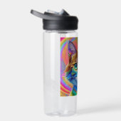 神秘的お洒落なカラフル猫 ウォーターボトル (右面)