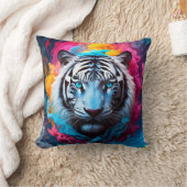 神秘的でエーテルのような外観の虎 クッション (ブランケット)