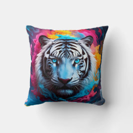 神秘的でエーテルのような外観の虎 クッション