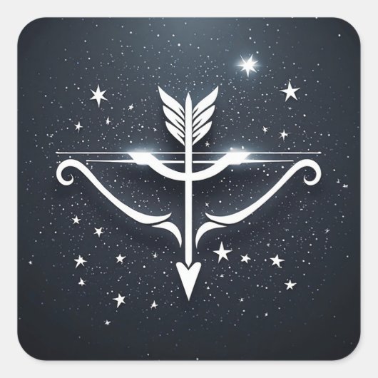 神秘的ないて座の星座記号 スクエアシール (正面)