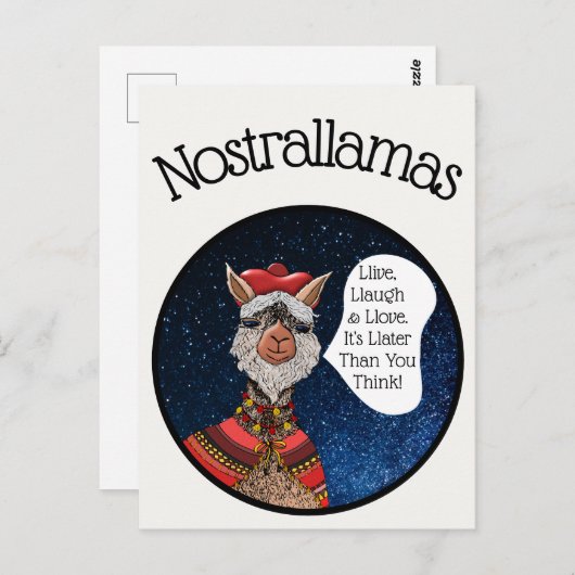 神秘的なおもしろいノストラダムスラマプンインスパイアの引用文 ポストカード (正面/裏面)