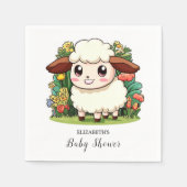 神秘的なお洒落羊の赤ちゃんシャワー スタンダードカクテルナプキン (正面)
