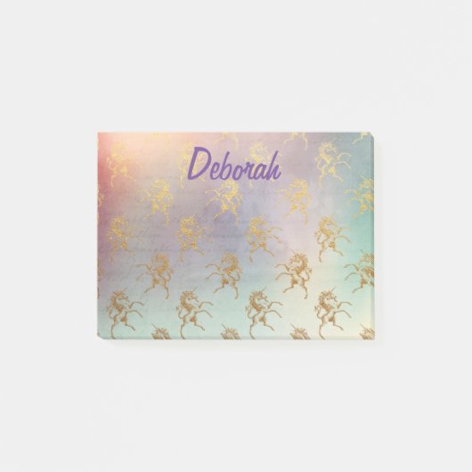 神秘的なかわいらしユニコーン ポストイット (正面)