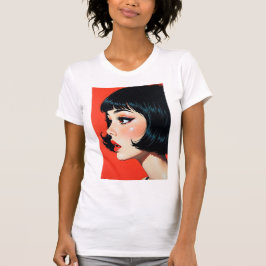 神秘的なしーっとしてるアニメの女の子 Tシャツ