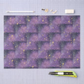 神秘的なすべての行事パープル金ゴールドキラキラ星 薄葉紙 (クラフト)