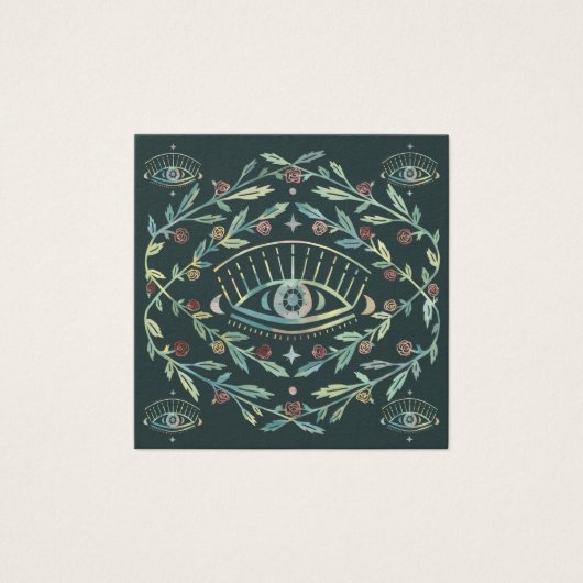 神秘的なアイイヤリングネックレスジュエリーディスプレイカード (正面)