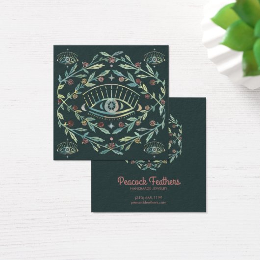 神秘的なアイイヤリングネックレスジュエリーディスプレイカード (デスク)