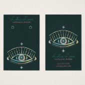 神秘的なアイイヤリングネックレスジュエリーディスプレイカード (正面&裏面)