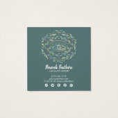 神秘的なアイイヤリングネックレスジュエリーディスプレイカード (裏面)