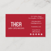 神秘的なアイエレガントボホウォーター色エステティシャン 名刺 (裏面)