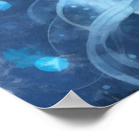 神秘的なアイスクイーン – ファンタジー冬の女神アート ポスター (角)