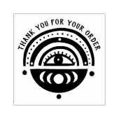 神秘的なアイボホのオーダ感謝していーパーソナライズされたカスタム ラバースタンプ (インプリント)